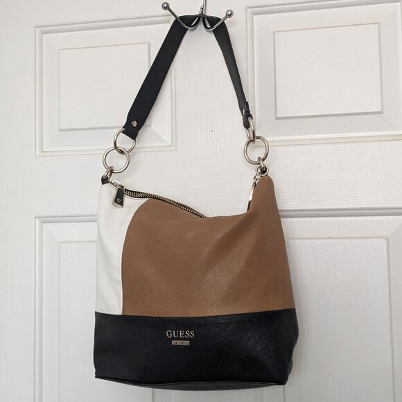 Guess Women's Tricolor Satchel HandbagDesign and Dual Top Handles .